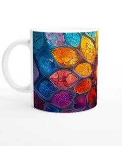 Abstrakt Mosaik Keramisk Mugg - Strålande Färgexplosion