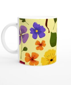 Keramisk mugg – Blomsterprakt: En Färgstark Vardagsfavorit