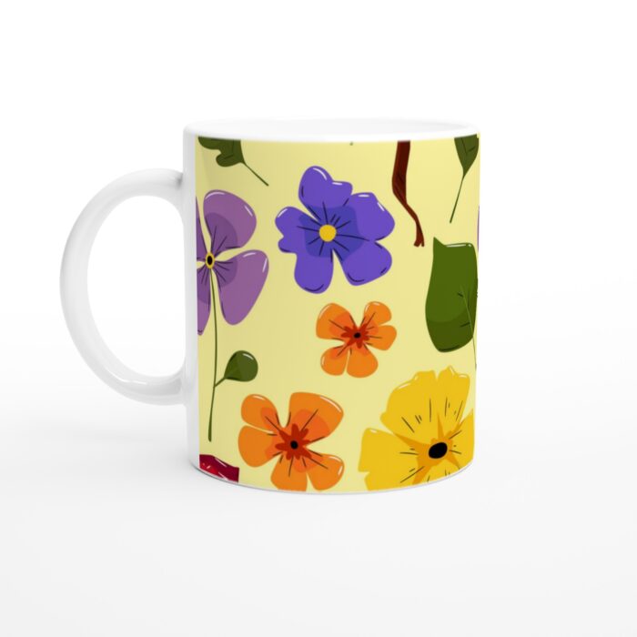 Keramisk mugg – Blomsterprakt: En Färgstark Vardagsfavorit