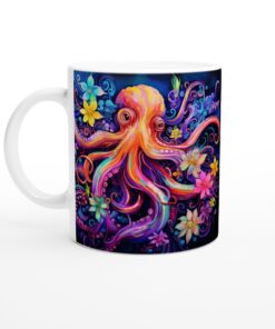 Färgglad Bläckfisk Keramikmugg – En Magisk Undervattensvärld för Ditt Kaffe