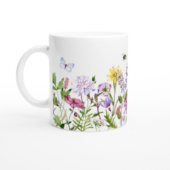 Fjäril & Blomsteräng Keramisk Mugg – Vardagsfavoriten för en Njutbar Kaffeupplevelse