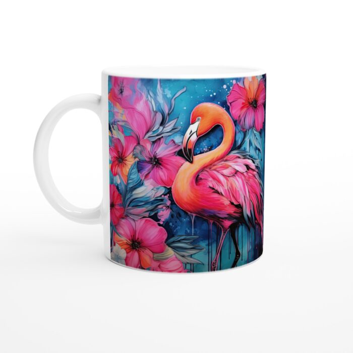 Flamingo Paradise Keramisk Mugg – Konstnärlig Elegans för Din Vardag