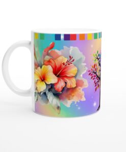 Färgsprakande Blomsterprakt Keramisk Mugg – En Explosion av Glädje för Din Vardag