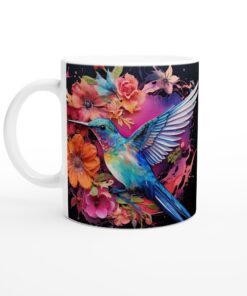 Kolibri i Akvarellblom: Keramisk Mugg – en explosion av färg för dina dryckesstunder