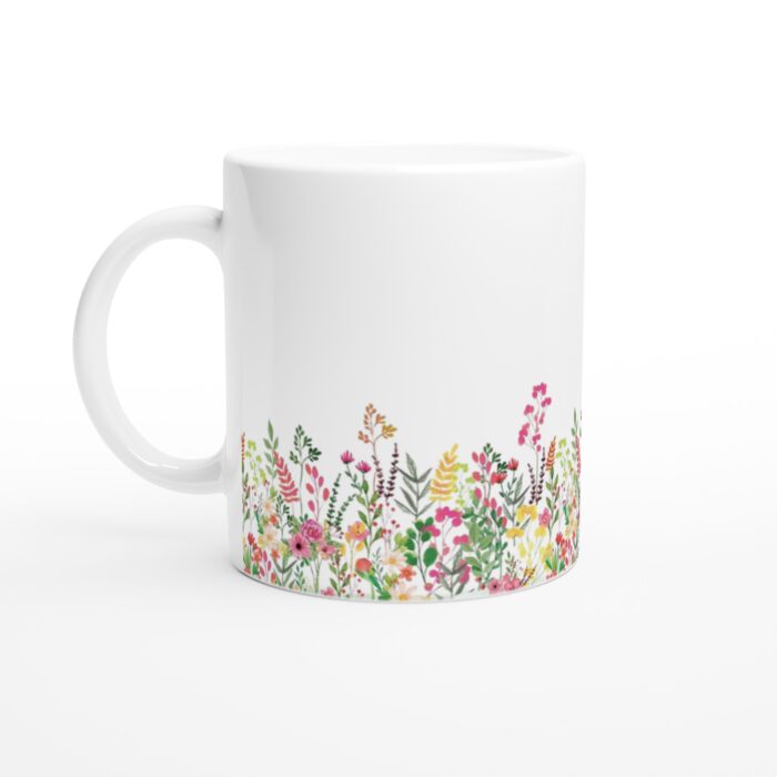 Blomstrande Keramisk Mugg – Färgglad Vildblomsterdesign för din Vardagsglädje