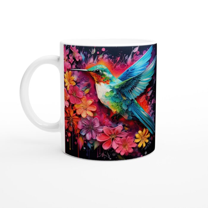 Färgsprakande Kolibri Mugg – En Explosion av Flora och Faunas Juveltoner