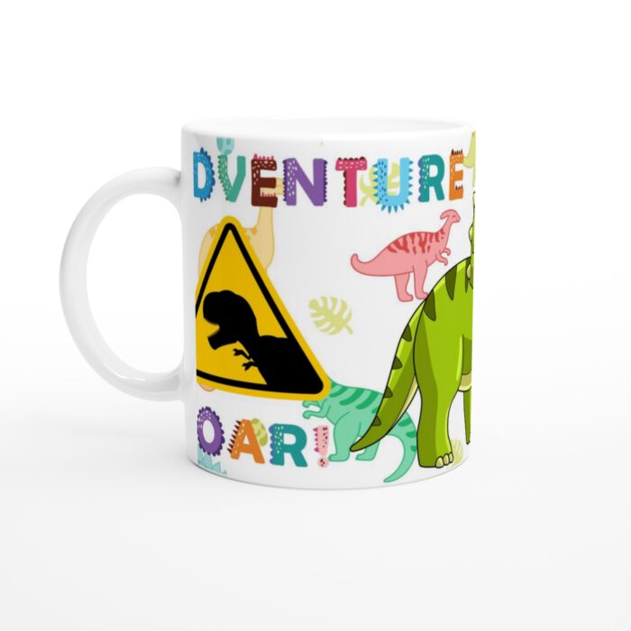Dinosaurie "ADVENTURE ROAR!" Keramisk Mugg - Barnens Favorit för Leksamma Stunder