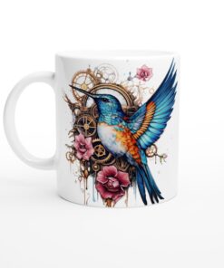 Steampunk Kolibri Keramikmugg – En unik vardagsfavorit med konstnärlig charm