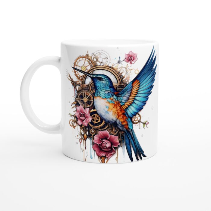 Steampunk Kolibri Keramikmugg – En unik vardagsfavorit med konstnärlig charm