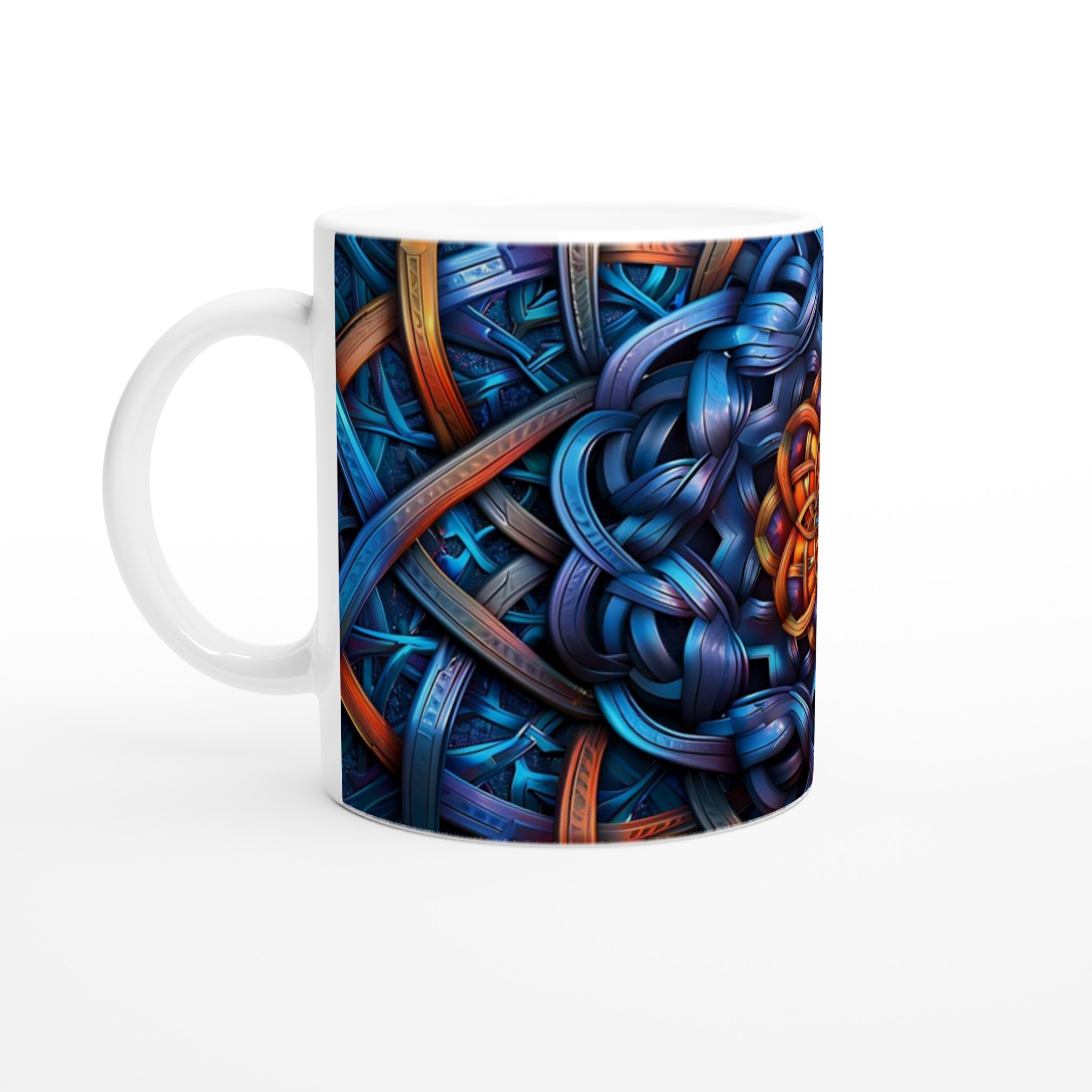 Kosmisk Knutmugg – 11Oz Keramikmugg Med Blå &Amp;Amp; Orange Keltiskt Mönster Alla Produkter Mugglagret.se Kosmisk Knutmugg – 11Oz Keramikmugg Med Blå &Amp;Amp; Orange Keltiskt Mönster - Bild 1