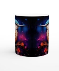 Färgsprakande Kungsfågel Keramikmugg - 11oz Konstnärlig Kaffekopp med Levande Design