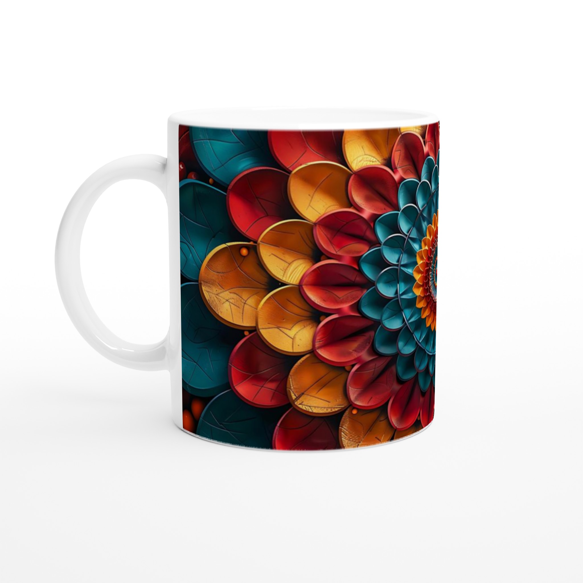 Färgsprakande Mandala Keramisk Mugg - Perfekt för Kaffeälskaren