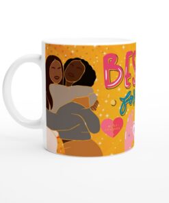 Besties Forever Keramisk Mugg – En Glittrande Vänskapsgåva för Vardagsmyset