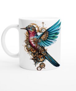 Steampunk Kolibri Mugg – Tidlös Design med Mekanisk Elegans