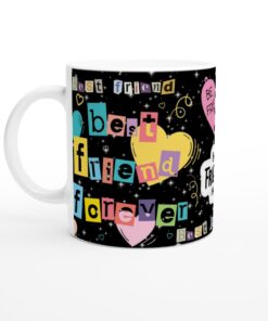Best Friends Forever Keramisk Mugg – Färgglad present till din bästis