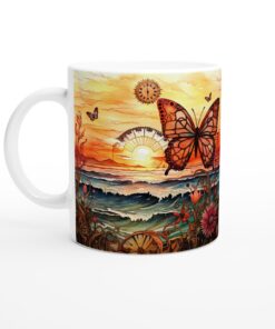 Fjärilskärlek: Konstnärlig Keramisk Mugg för Drömska Stunder – En vardagsfavorit