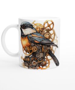 Keramisk mugg – Steampunkfågel, en konstnärlig vardagsfavorit