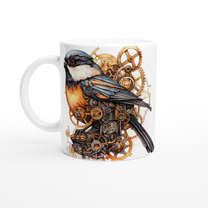 Keramisk mugg – Steampunkfågel, en konstnärlig vardagsfavorit