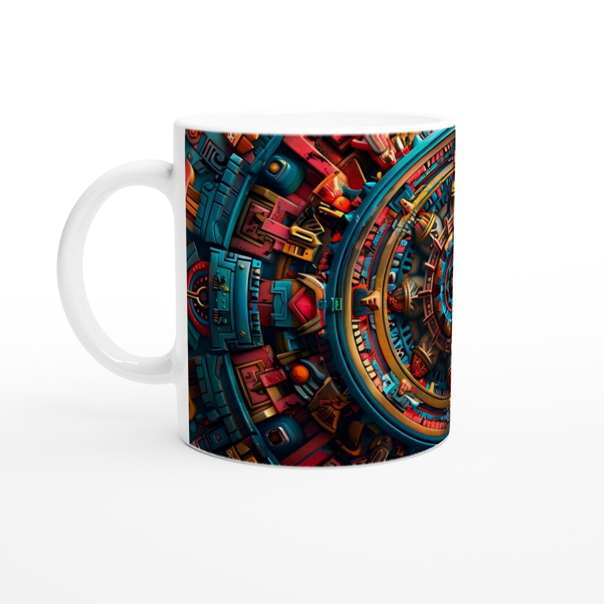 Aztec-Inspirerad Keramisk Mugg – 11Oz Vit Med Levande Detaljer Alla Produkter Mugglagret.se Aztec-Inspirerad Keramisk Mugg - 11Oz Vit Med Levande Detaljer - Bild 1