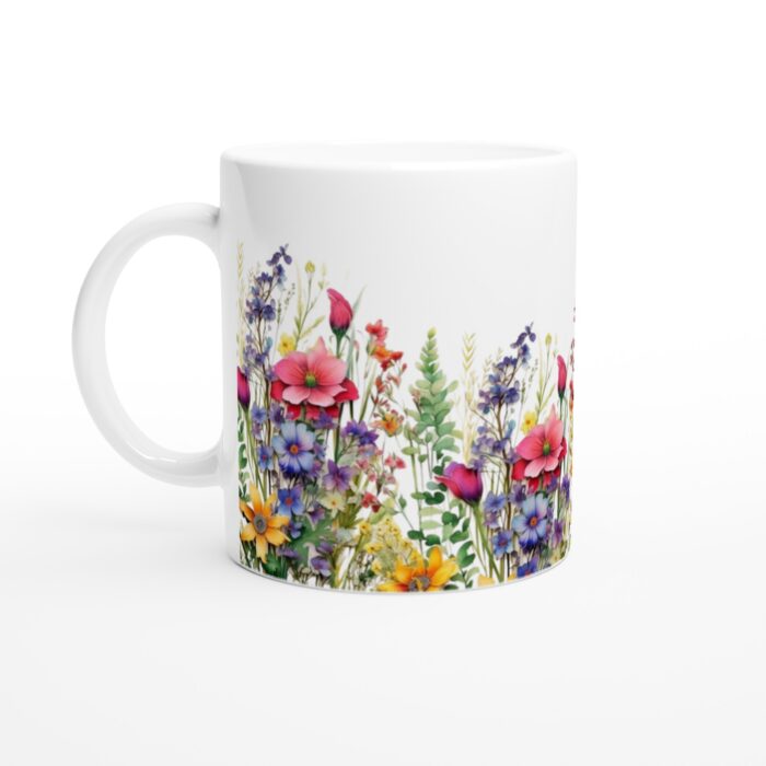 Keramisk mugg – Blomsteräng i akvarell – vardagsfavoriten för alla tillfällen