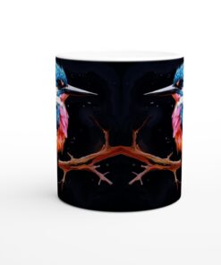 Färgsprakande Kungsfiskare Keramisk Mugg - 11oz Konstnärlig Design för Kaffe & Te