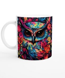 Färgglad Ugglekeramikmugg – En Explosion av Färg för Dina Drycker