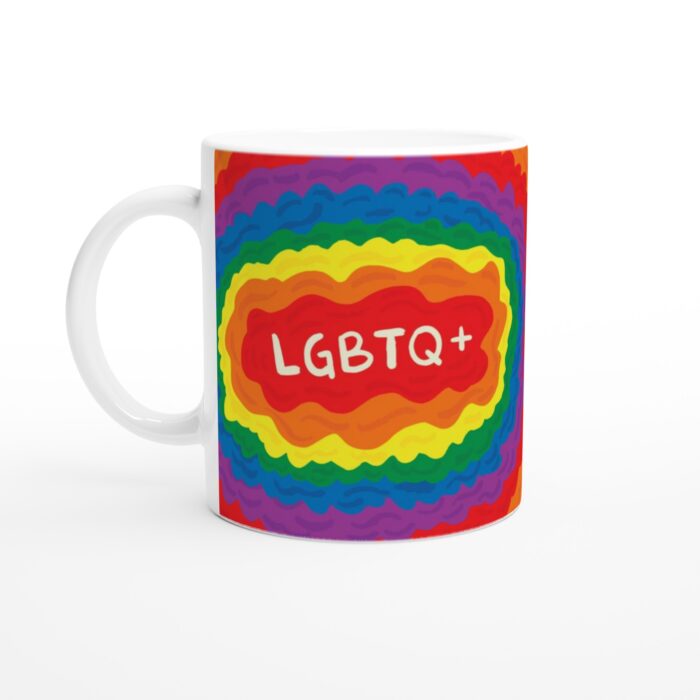 Stolt Regnbågsfärgad Keramisk Mugg – Visa ditt stöd för LGBTQ+ varje dag!
