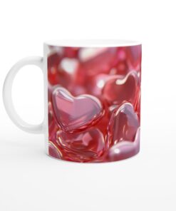 Rosa Kärlekshjärta Mugg - Romantisk Keramisk Kaffekopp