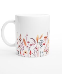 Keramisk mugg – Blomsteräng i Vattenfärg: En konstnärlig vardagsfavorit