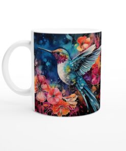 Färgsprakande Kolibri Keramikmugg – En Konstnärlig Vardagsfavorit