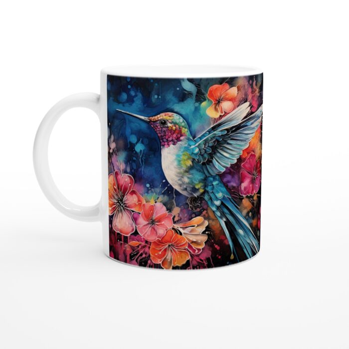 Färgsprakande Kolibri Keramikmugg – En Konstnärlig Vardagsfavorit