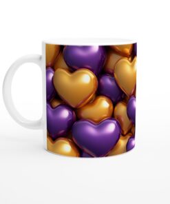 Kärlek i Guld & Lila: 11oz Keramisk Mugg för De Du Håller Kär