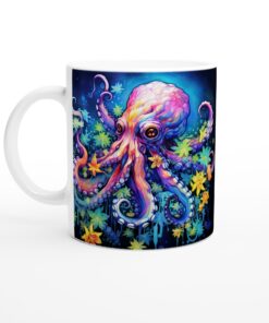 Färgsprakande Bläckfisk Keramisk Mugg – Konstnärlig Vardagsfavorit för Kaffe- & Teälskare