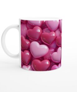 Kärlek i Rosa Nyanser: 11 oz Keramisk Mugg för Romantiska Stunder