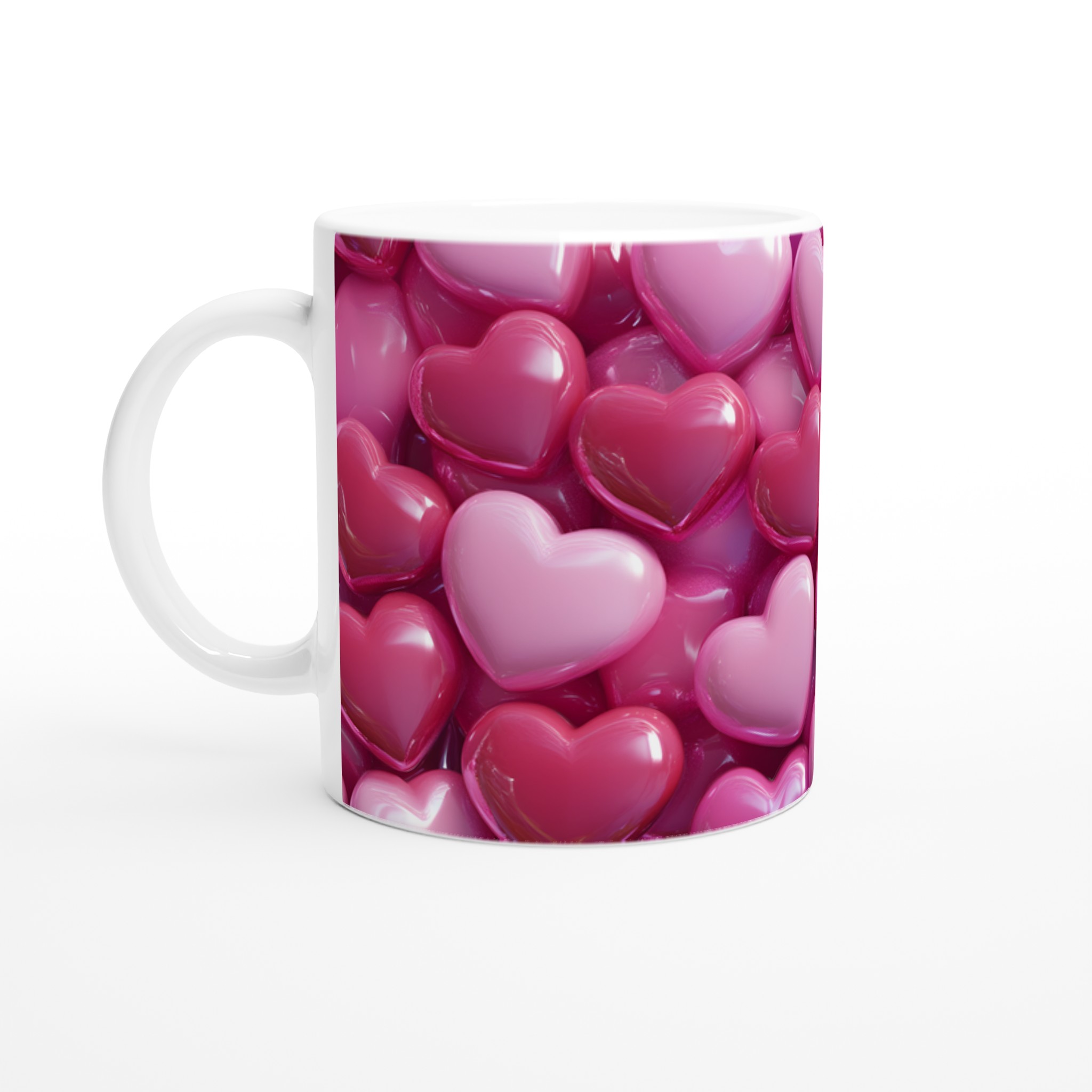 Kärlek i Rosa Nyanser: 11 oz Keramisk Mugg för Romantiska Stunder