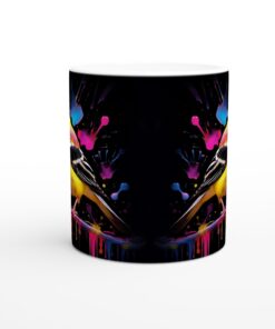 Färgglad Fågel Akvarell Keramisk Mugg - 11oz Konstnärlig Kaffekopp med Levande Tryck