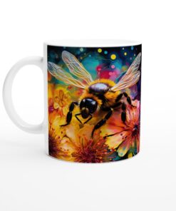 Färgsprakande Blomsterprakt Keramisk Mugg – Konstnärlig vardagsfavorit