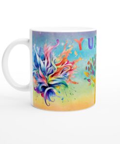 Färgsprakande Kärleksmugg – "You and Me" Akvarelldesign