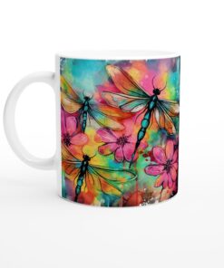 Färgglad trollslända keramisk mugg – vardagsfavoriten för en explosion av färg