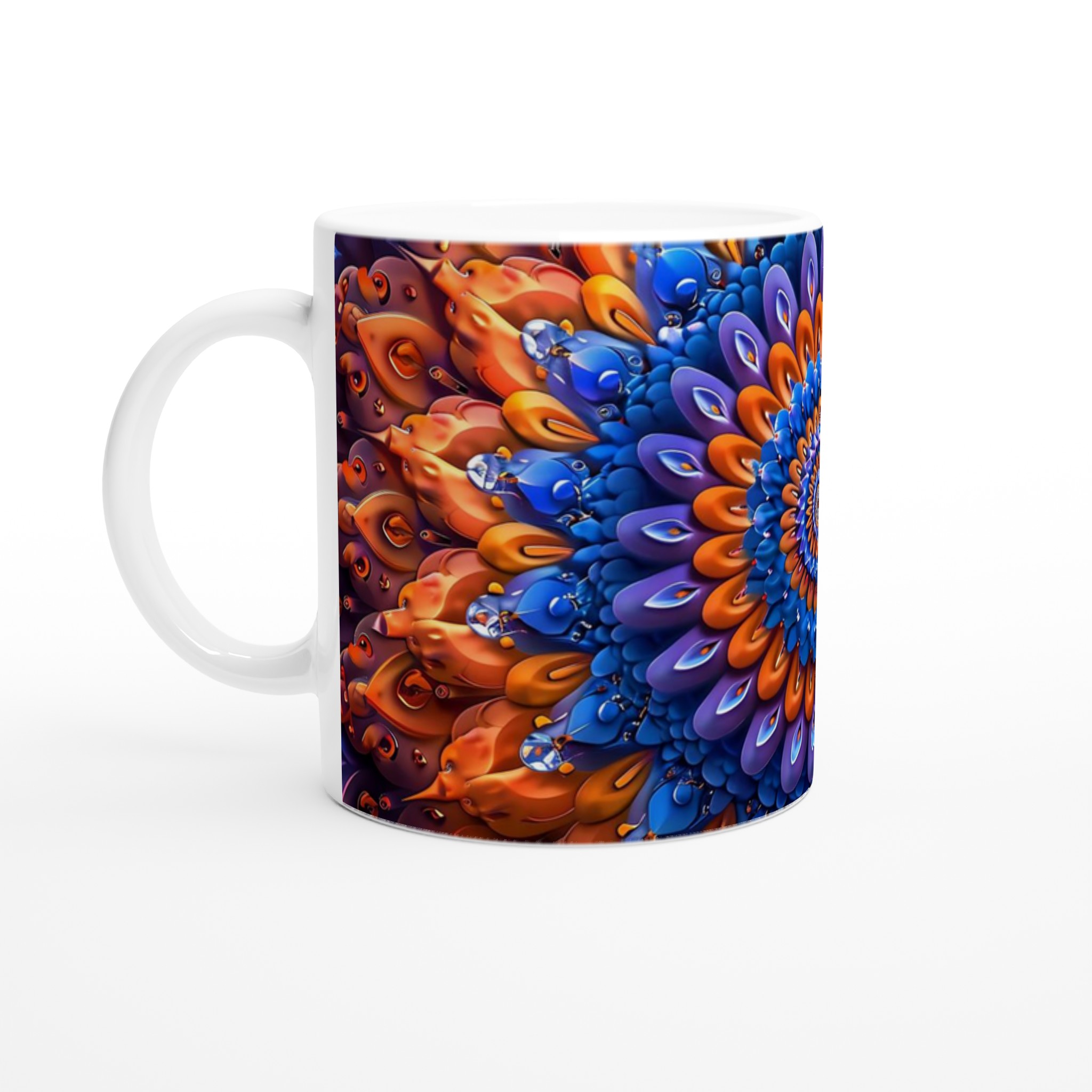 Abstrakt Mandala Keramisk Mugg – Blått &Amp;Amp; Orange Blomstermönster För Kaffeälskare Alla Produkter Mugglagret.se Abstrakt Mandala Keramisk Mugg - Blått &Amp;Amp; Orange Blomstermönster För Kaffeälskare - Bild 1