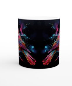 Färgexplosion Kardinal Keramisk Mugg - 11oz Konstnärlig Design för Din Fikastund