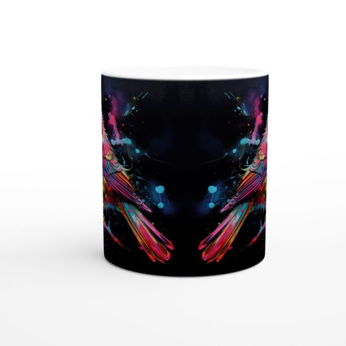 Färgexplosion Kardinal Keramisk Mugg - 11oz Konstnärlig Design för Din Fikastund