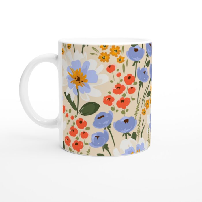 Keramisk mugg – vardagsfavoriten för alla tillfällen med lekfullt blommönster