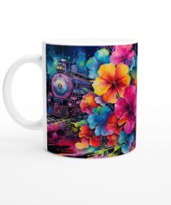 Färgglad Blomsterånga Keramisk Mugg – Konstnärlig Favorit för Varje Tillfälle