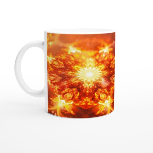 Glödande Mandala Keramisk Mugg - Värmande Design för Kaffe & Te