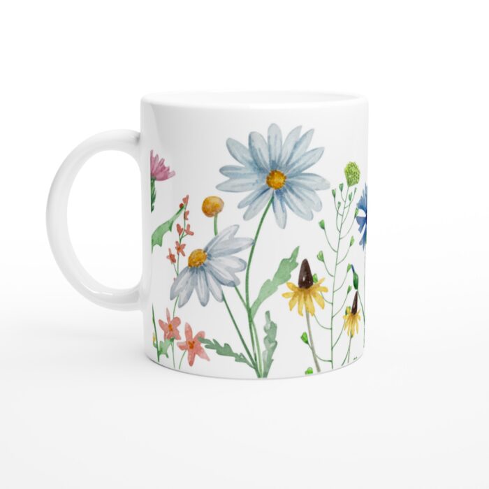 Keramisk Mugg – Vildblomsteräng Akvarell – Charmig Vardagsfavorit