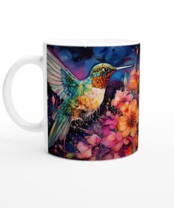 Färgsprakande Kolibri Mugg – Konstinspirerad Keramik för Kaffe- och Teälskare