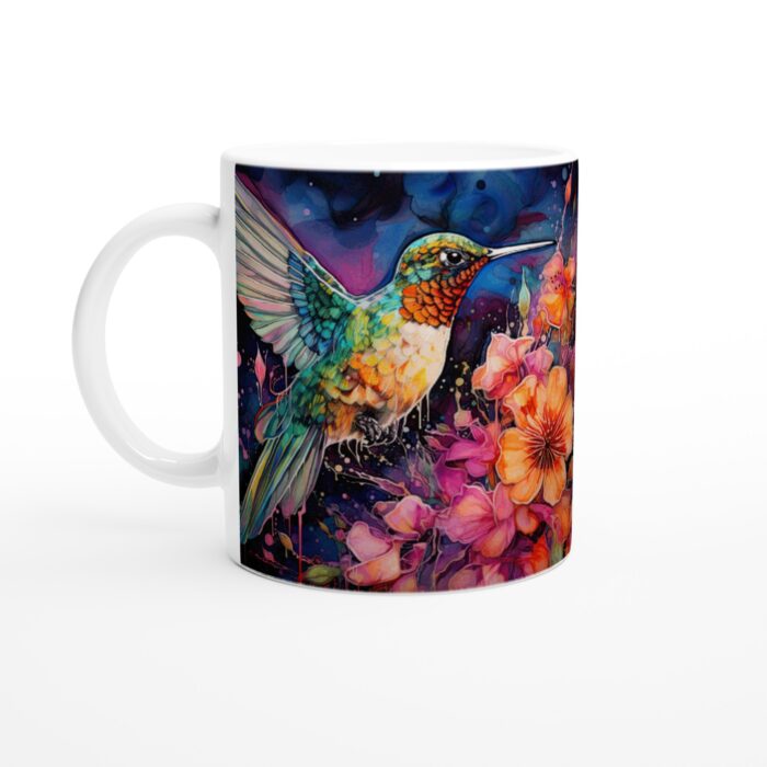 Färgsprakande Kolibri Mugg – Konstinspirerad Keramik för Kaffe- och Teälskare