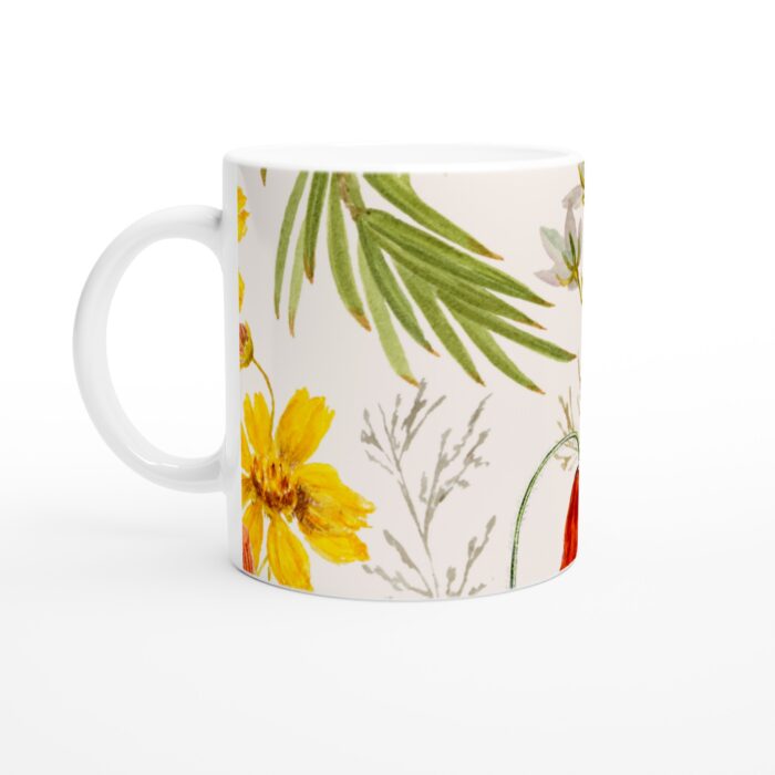 Keramisk mugg – Blomstrande Vardagsfavorit med Levande Akvarellmotiv