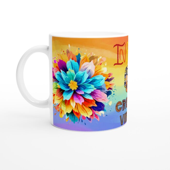 Inspirerande Groovy Vibes Keramisk Mugg – Färgglad Vardagsfavorit för Kaffe och Te